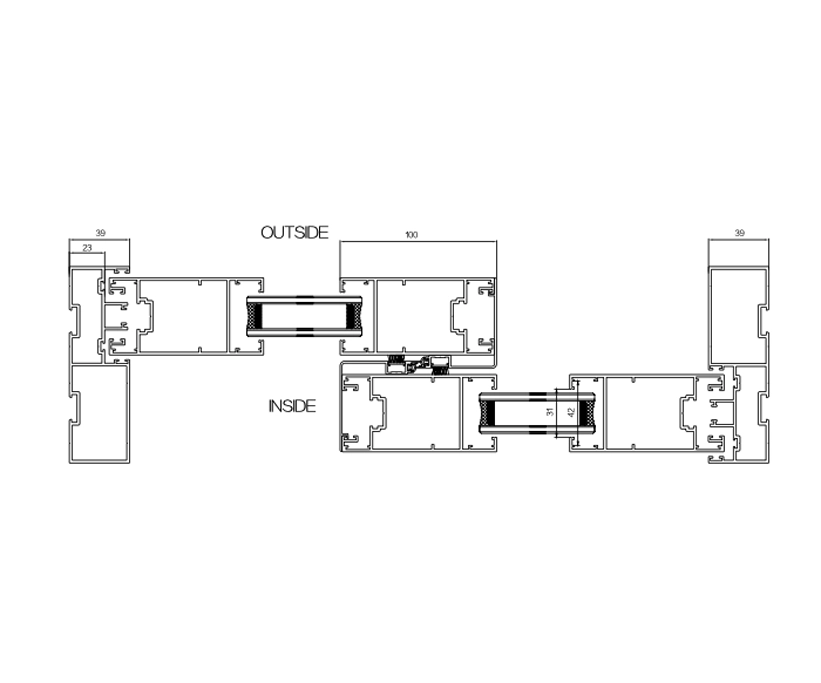 The Essence 96 Sleek Fusion Sliding Door