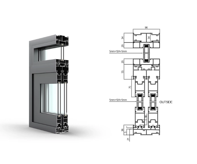 The Essence 96 Sleek Fusion Sliding Door