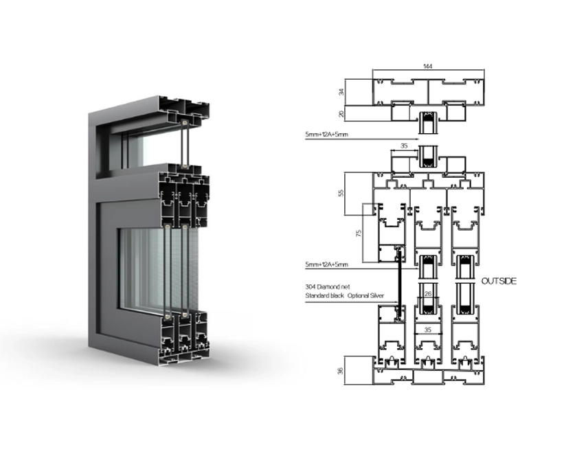 The Essence 96 Sleek Fusion Sliding Door