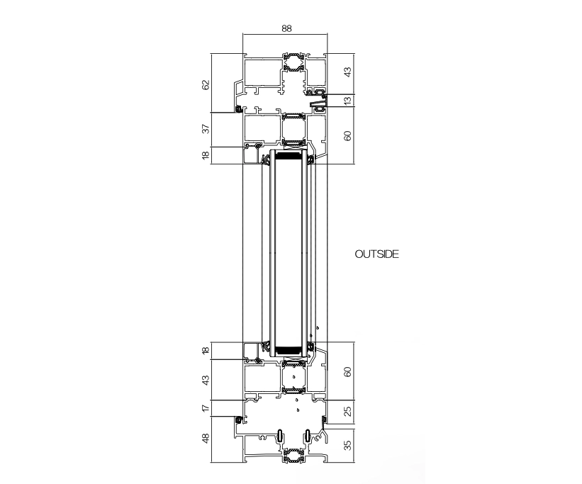 The Essence 96 Sleek Fusion Sliding Door